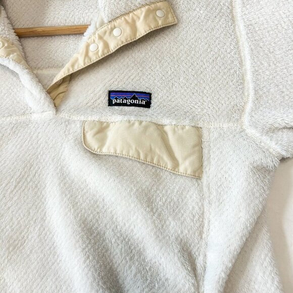 Patagonia Re-Tool Snap-T Fleece Pullover Cream Raw Linen Size L - Picture 5 of 10